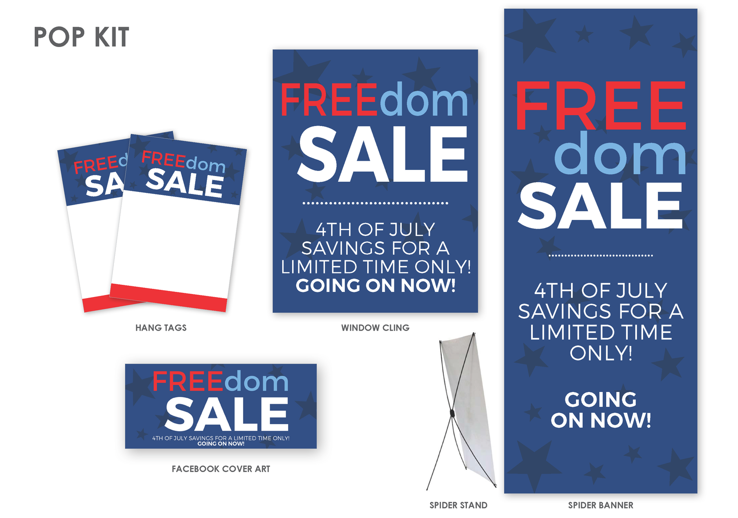 4th of July Freedom In-Store Signage Kit