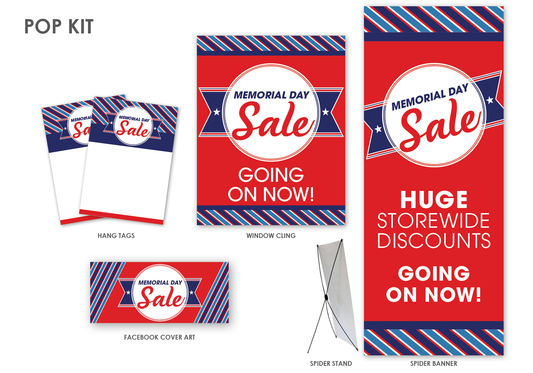 Memorial Day Sale In-Store Signage Kit