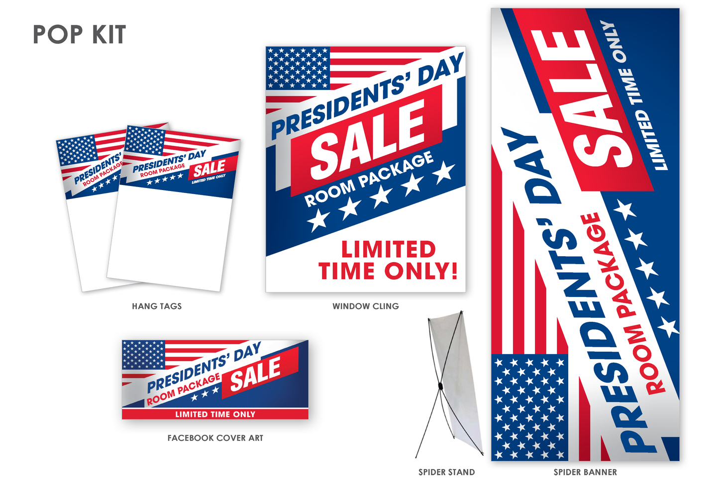 Presidents' Day Sale In-Store Signage Kit