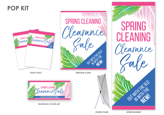 Spring Cleaning Clearance Sale In-Store Signage Kit