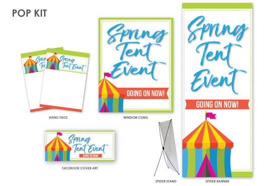 Spring Tent Event In-Store Signage Kit